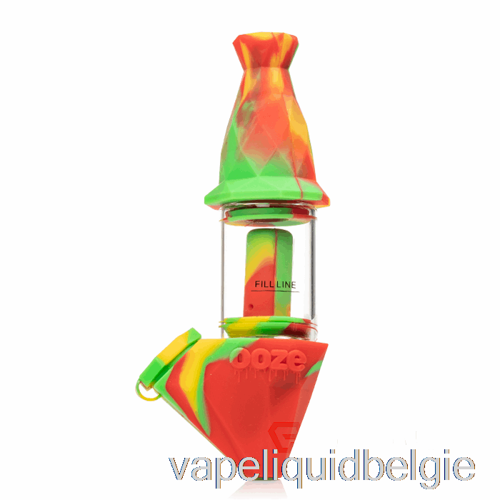 Vape België Ooze Bectar Siliconen Bubbler Rasta (groen/rood/geel)